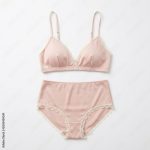 Pink Satin Lingerie Set Bra and Panties