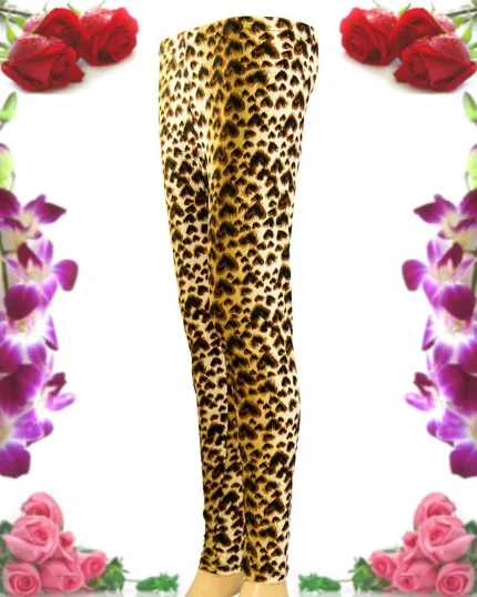 Cheetah Printed Tights Side Pose