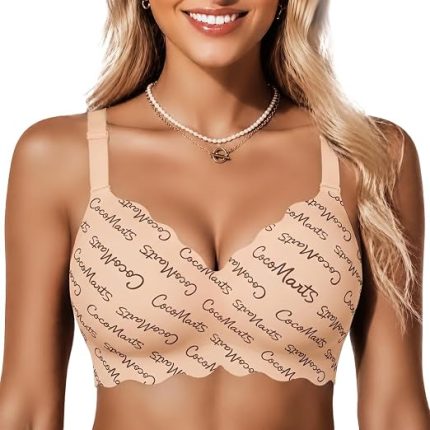 COCOMARTS Jelly Bras Scalloped Wireless Baby Pink