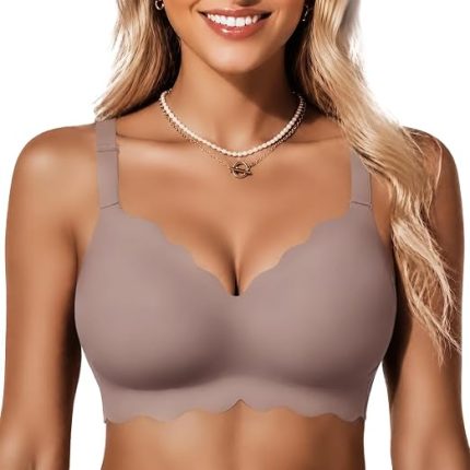 COCOMARTS Jelly Bras Scalloped Wireless Grey