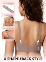 COCOMARTS Jelly Bras Scalloped Wireless Grey Back Side