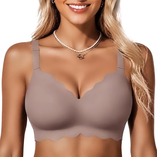 COCOMARTS Jelly Bras Scalloped Wireless Grey