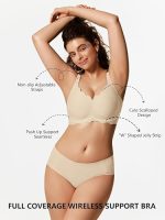 COCOMARTS Jelly Bras Scalloped Wireless Skin Pose