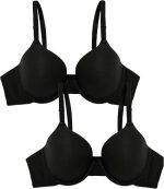 Fruit Loom Womens Bras T Shirt Black