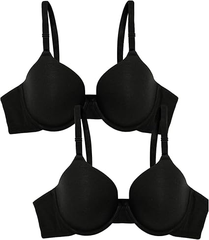 Fruit Loom Womens Bras T Shirt Black