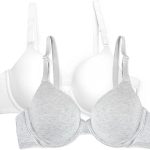 Fruit Loom Womens T Shirt Two Pair Bras